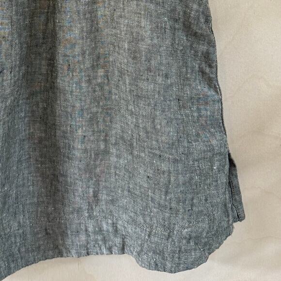 ATHLETA Voyager Tank Top Size M 100% Linen Aspen Olive Gray Adjustable Straps - Picture 4 of 13